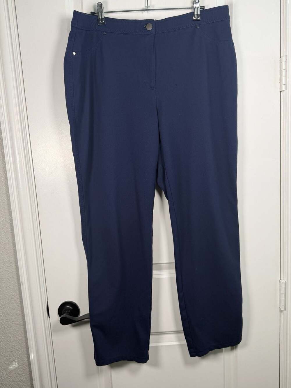 Chico's Women's Regular 2.5 Navy Stretchy waistband Pants